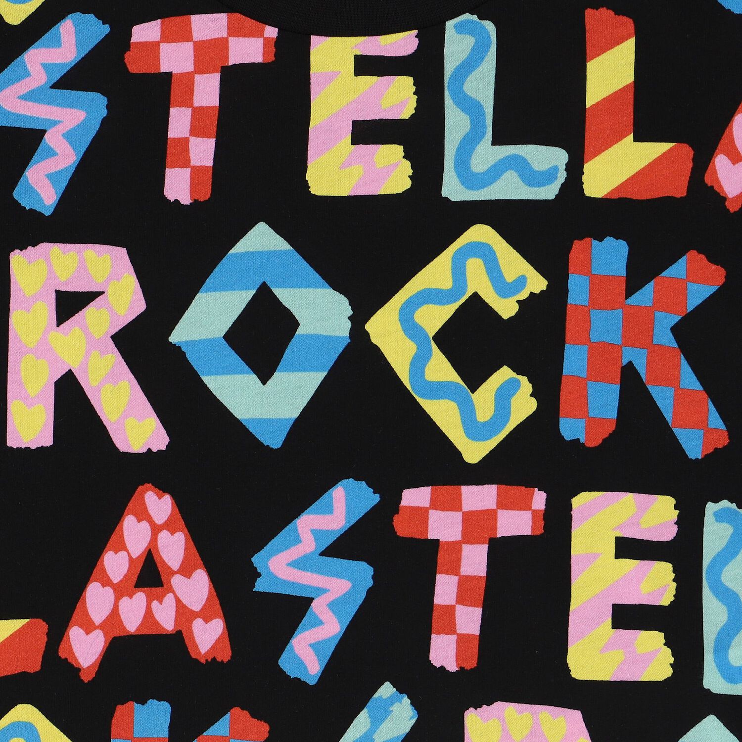 تيشيرت بنات بالشعار باللون الأسود, 1, hi-res image number null