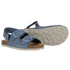 Baby Boys Blue Leather Sandal, 1, hi-res