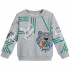 Kenzo Kids Boys Grey Logo Sweatshirt
