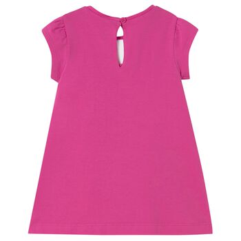 Younger Girls Pink & White Striped Dress