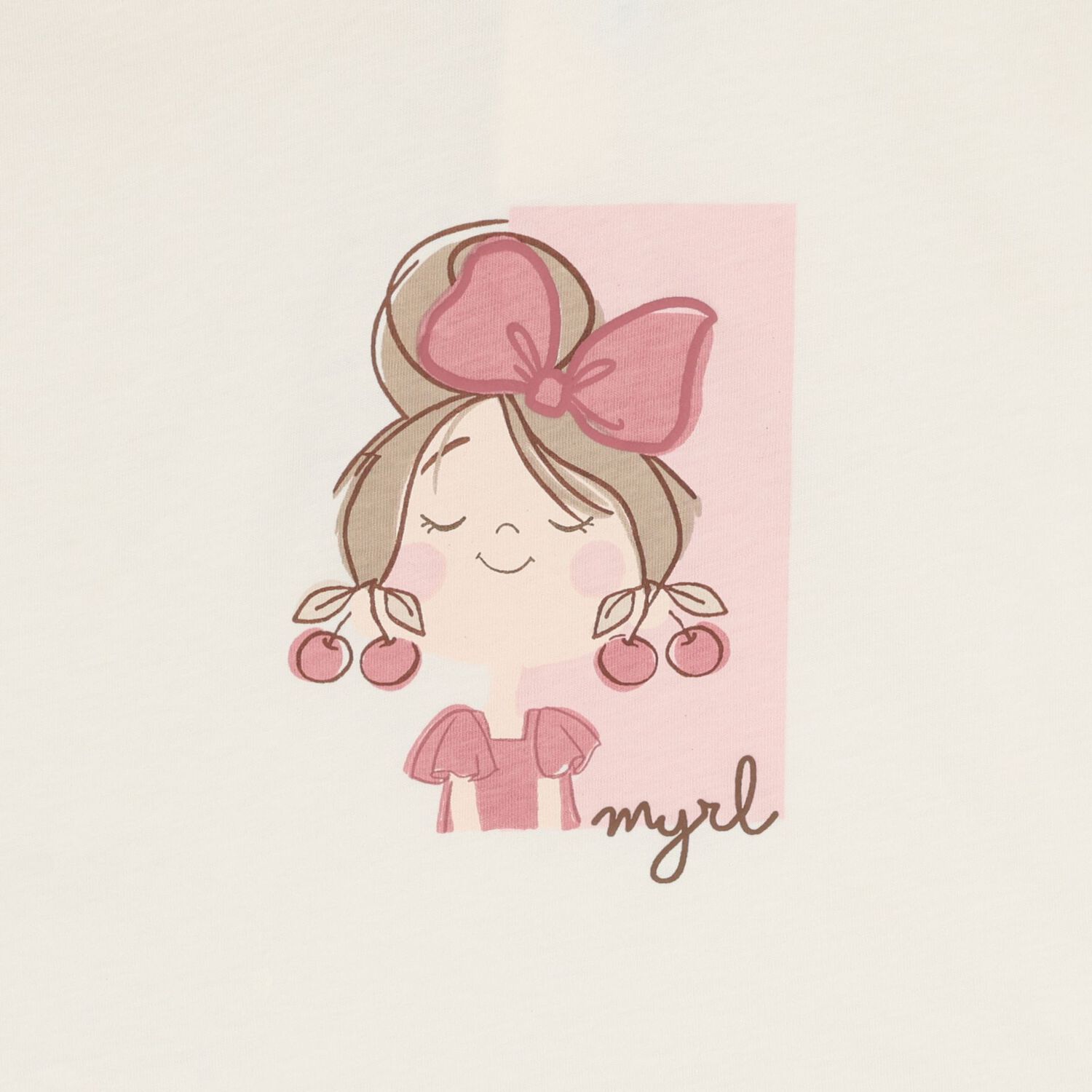 طقم رياضي للبنات باللونين العاجي والوردي (3 قطع), 2, hi-res