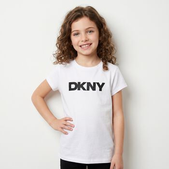Girls Mini Me White Logo T-Shirt