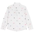 Boys White Logo Shirt, 1, hi-res