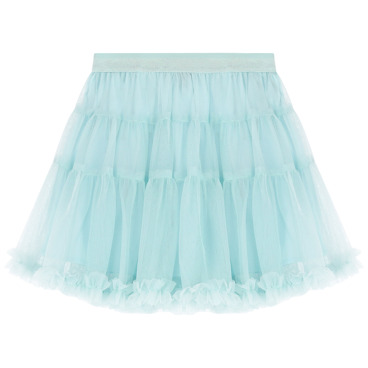 Girls Aqua Tulle Skirt, 1, hi-res