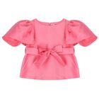 طقم تنورة بنات باللون الوردى والأزرق, 1, hi-res