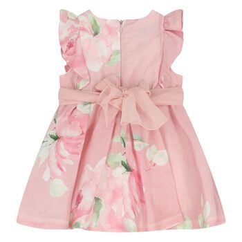 Younger Girls Pink Flower Dress