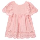 Girls Pink Floral Lace Dress, 2, hi-res