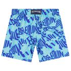 Boys Blue Turtle Swim Shorts, 1, hi-res