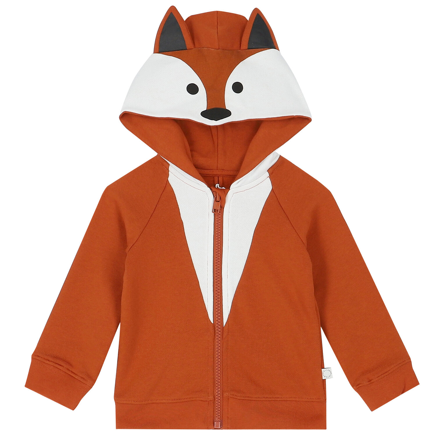 Younger Boys Brown Fox Zip Up Top, 1, hi-res image number null