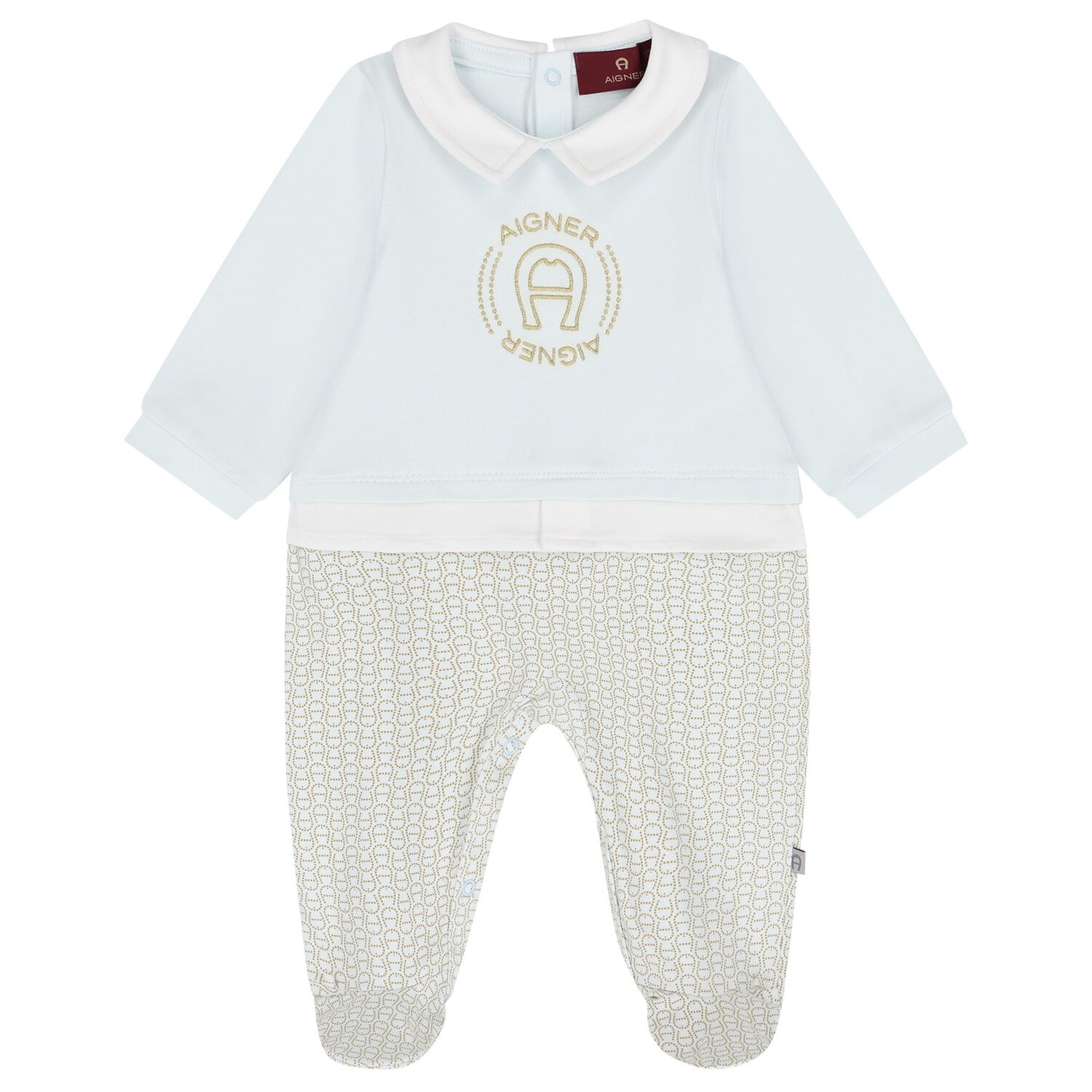 Baby Boys Blue Logo Babygrow, 2, hi-res