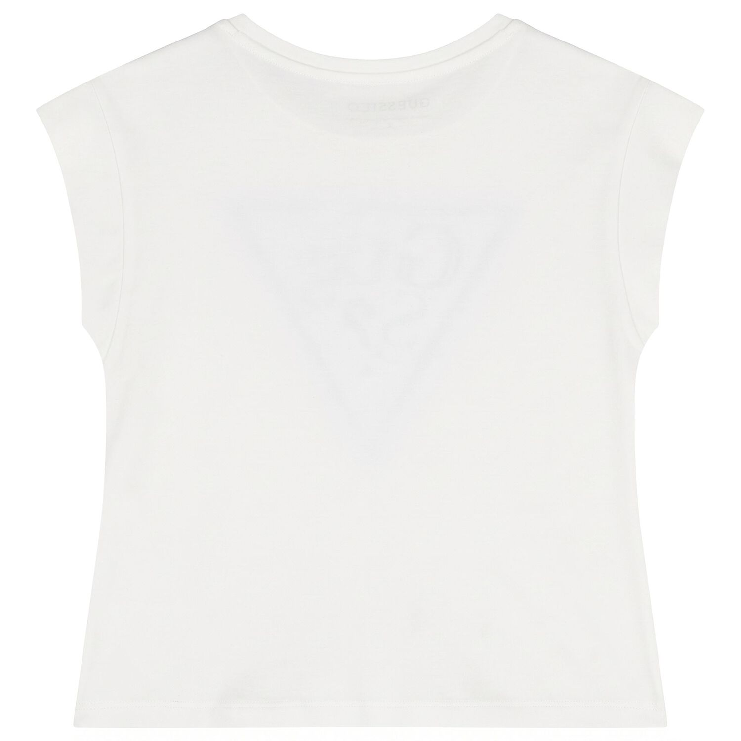 Girls White Embellished Logo T-Shirt, 1, hi-res