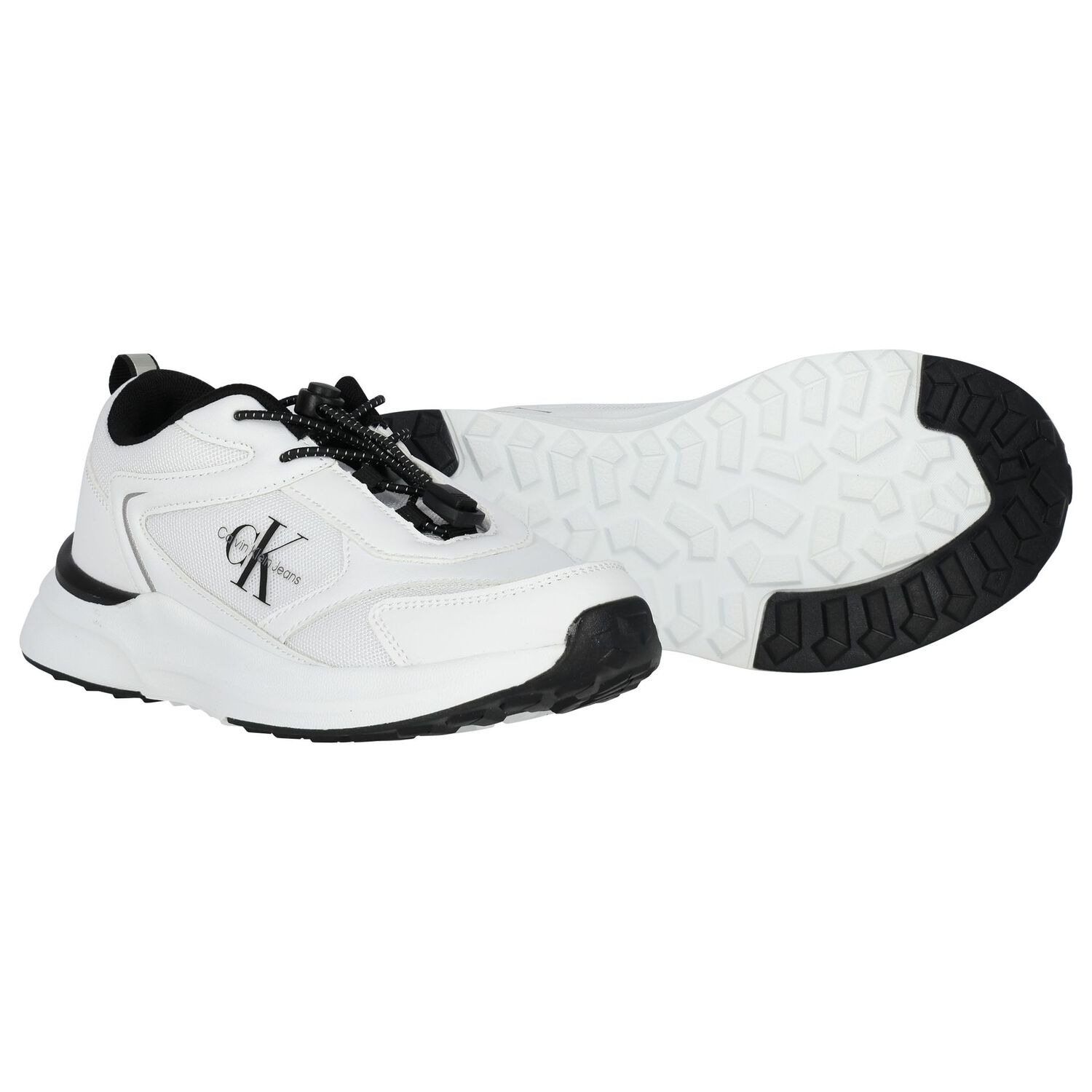 White & Black Logo Trainers, 1, hi-res image number null