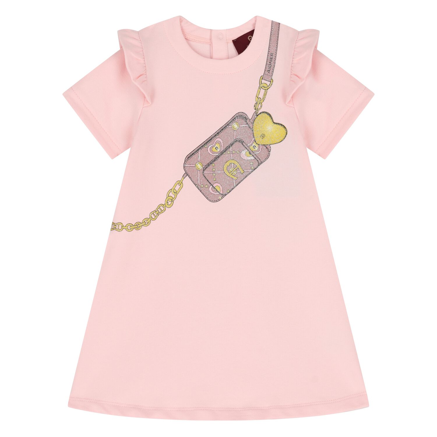 Younger Girls Pink Logo Bag Dress, 3, hi-res image number null