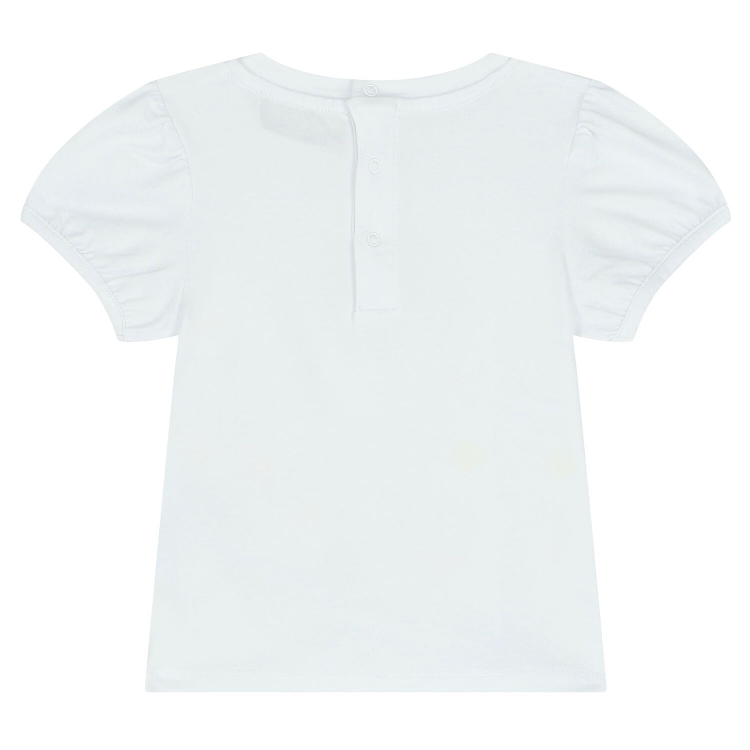  طقم تنورة بنات بشعار تيدي باللون الأبيض والبيج , 1, hi-res