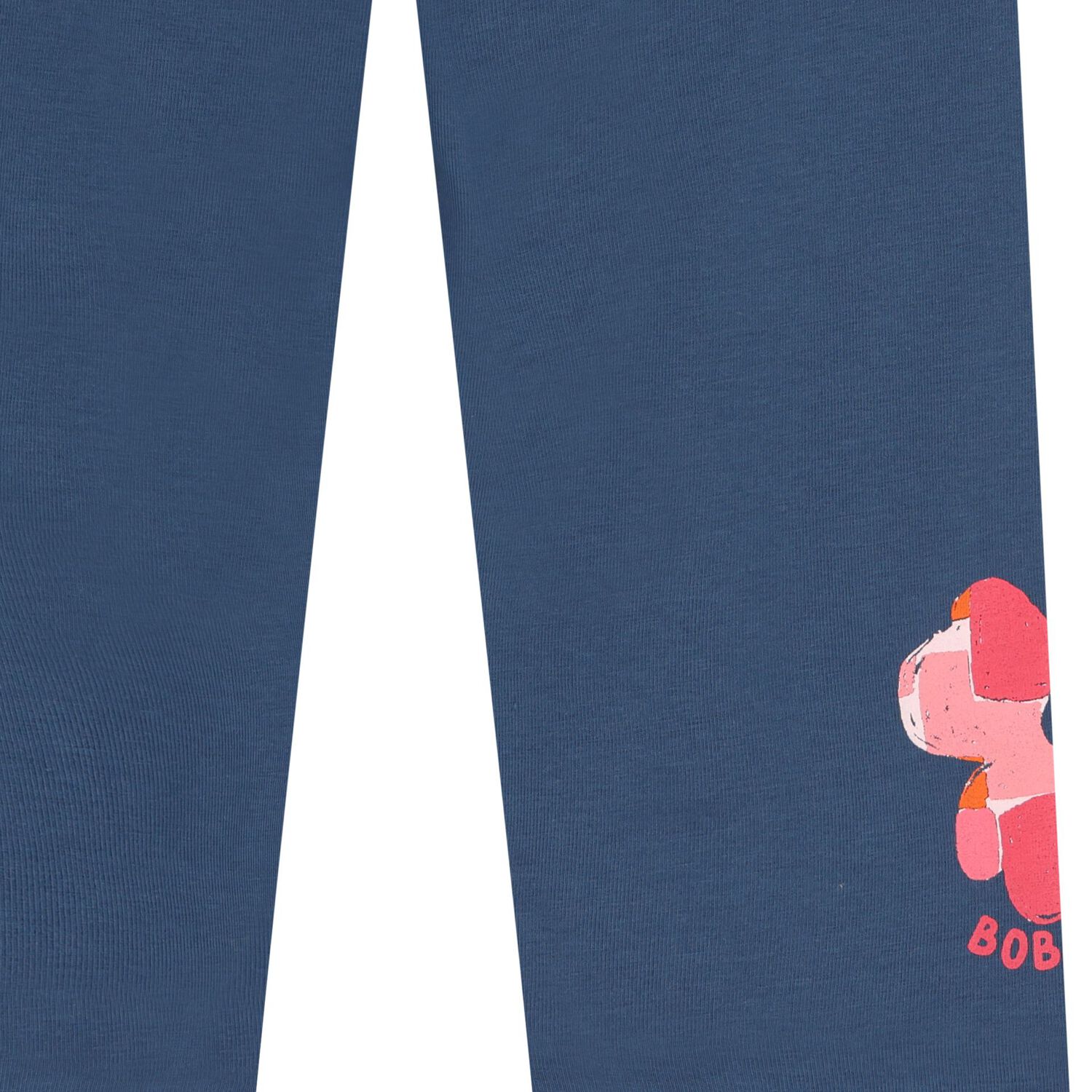 Girls Blue Flower Leggings, 1, hi-res