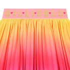 Girls Multi-Colored Logo Pleated Satin Skirt, 1, hi-res
