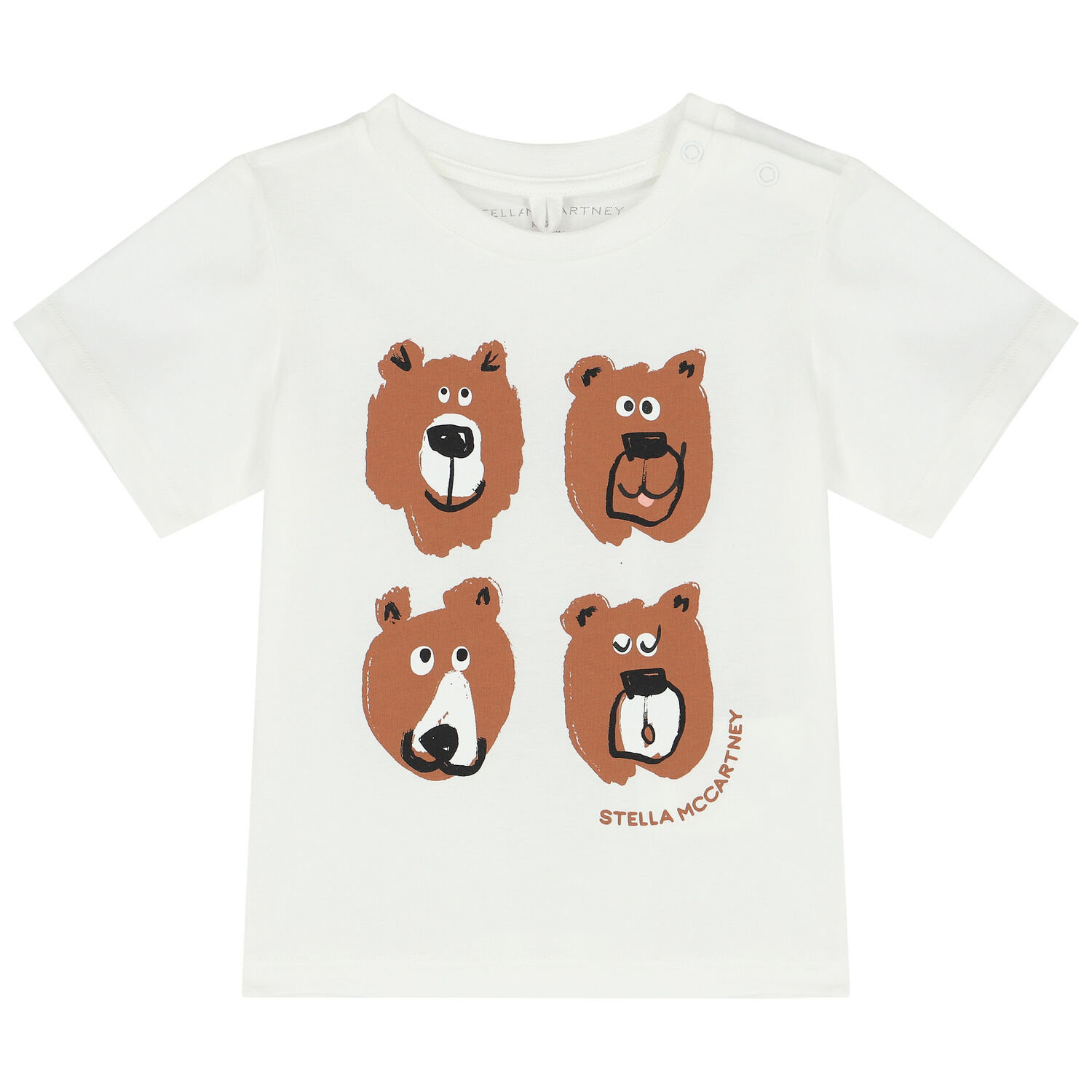 Younger Boys Ivory Bear T-Shirt, 1, hi-res image number null