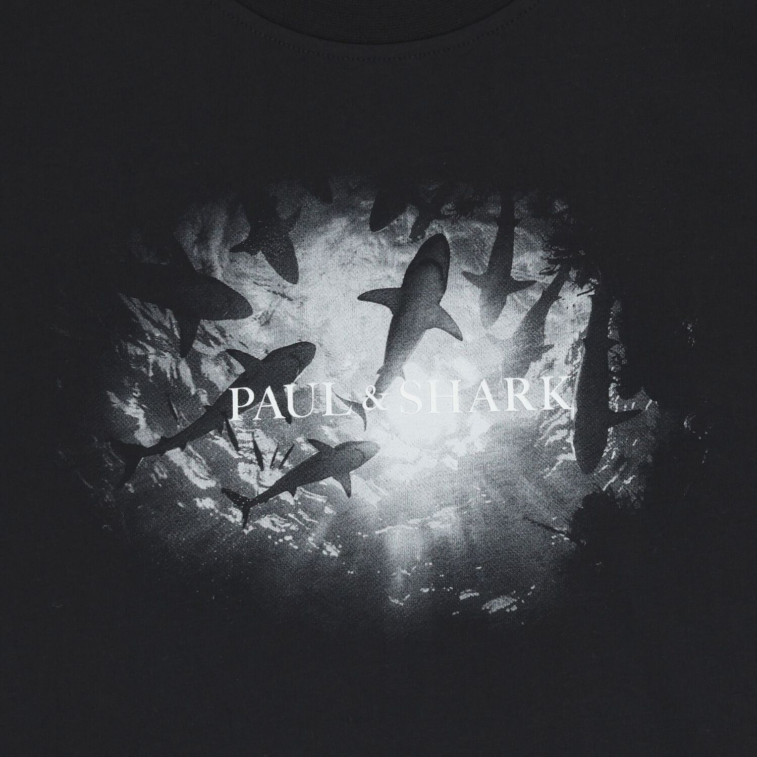 قميص أسود بشعار للأولاد, 1, hi-res