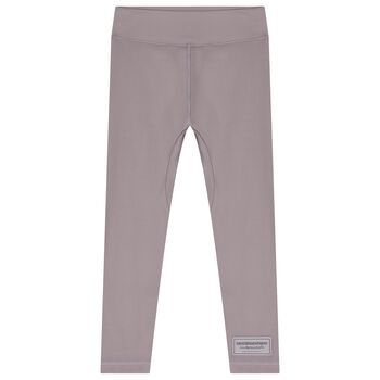 Girls Purple Logo Softskin Leggings