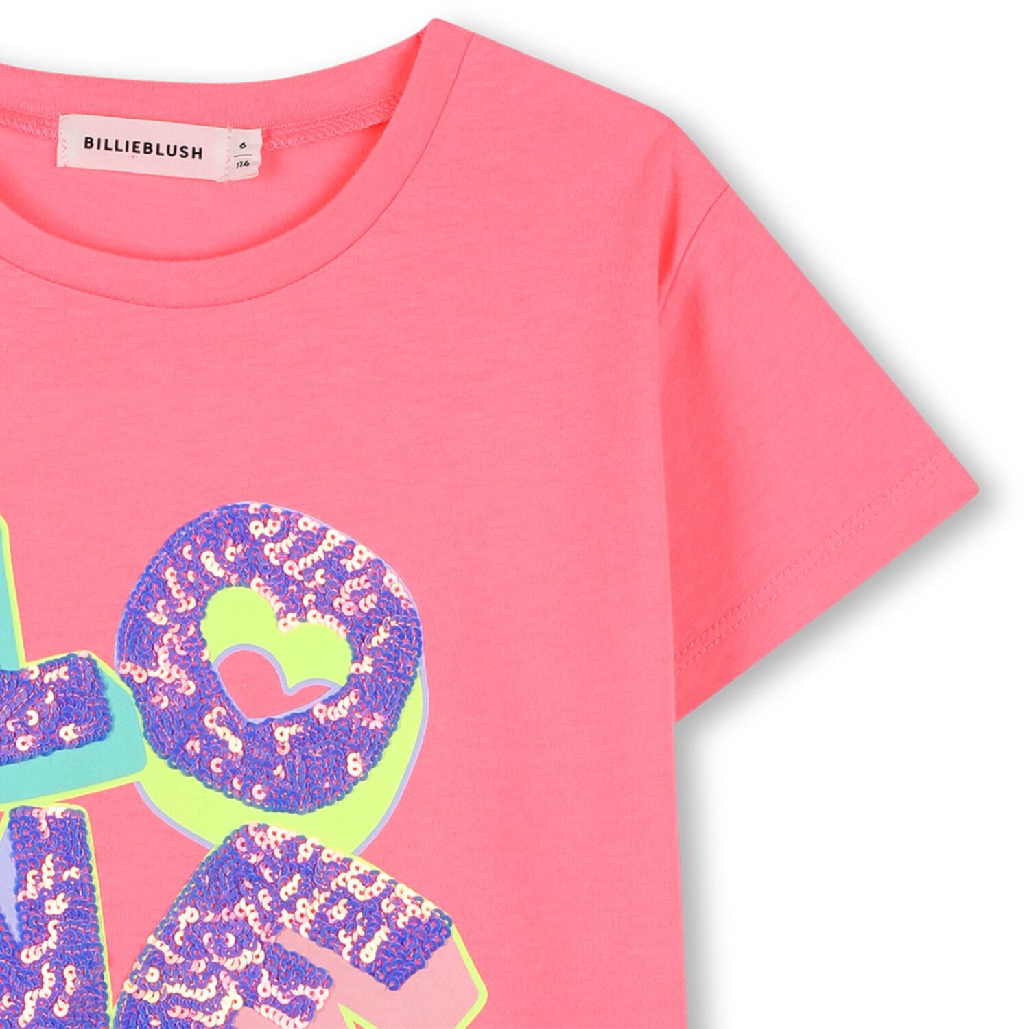 Girls Pink Sequin T-Shirt, 1, hi-res