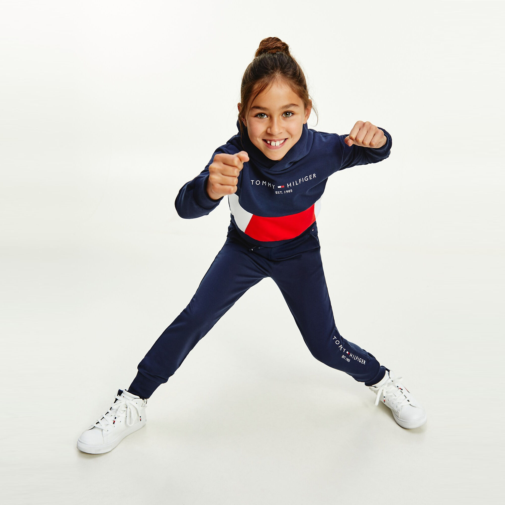 Tommy Hilfiger Girls Navy Logo Tracksuit Junior Couture UAE