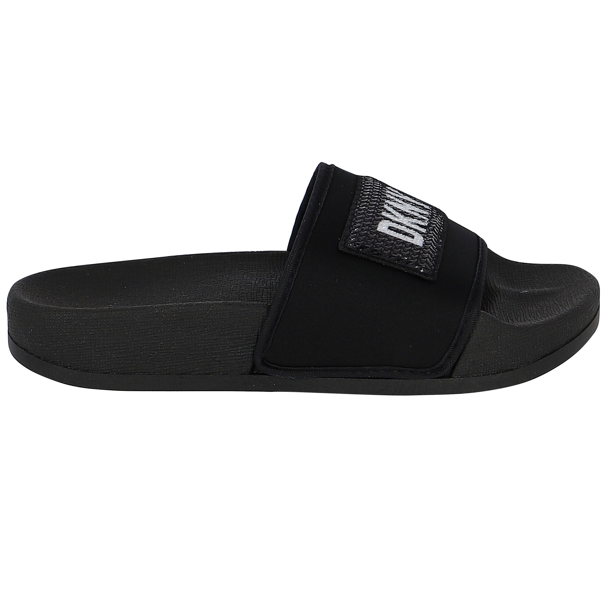 DKNY Girls Black Logo Sliders Junior Couture UAE