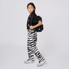 Girls Black Logo Backpack, 1, hi-res