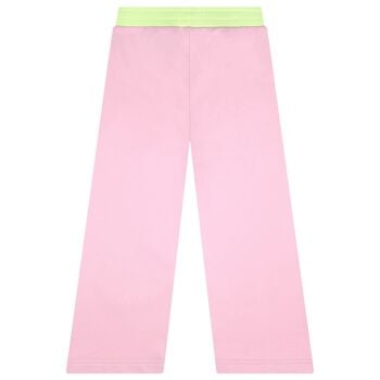 Girls Pink Embellished Joggers