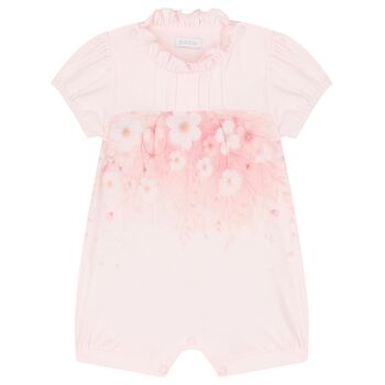Baby Girls Pink Floral Romper