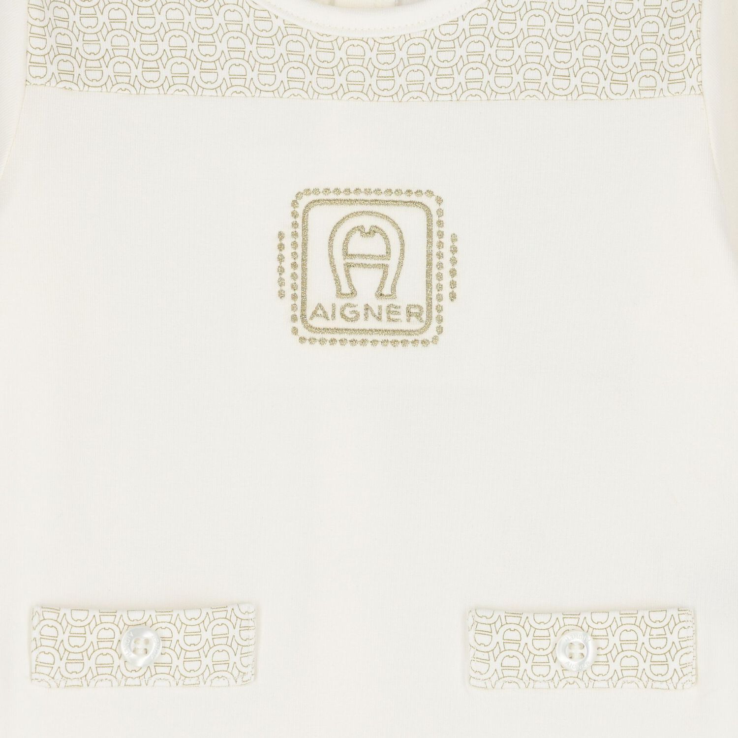 Ivory & Gold Logo Babygrow Gift Set, 1, hi-res