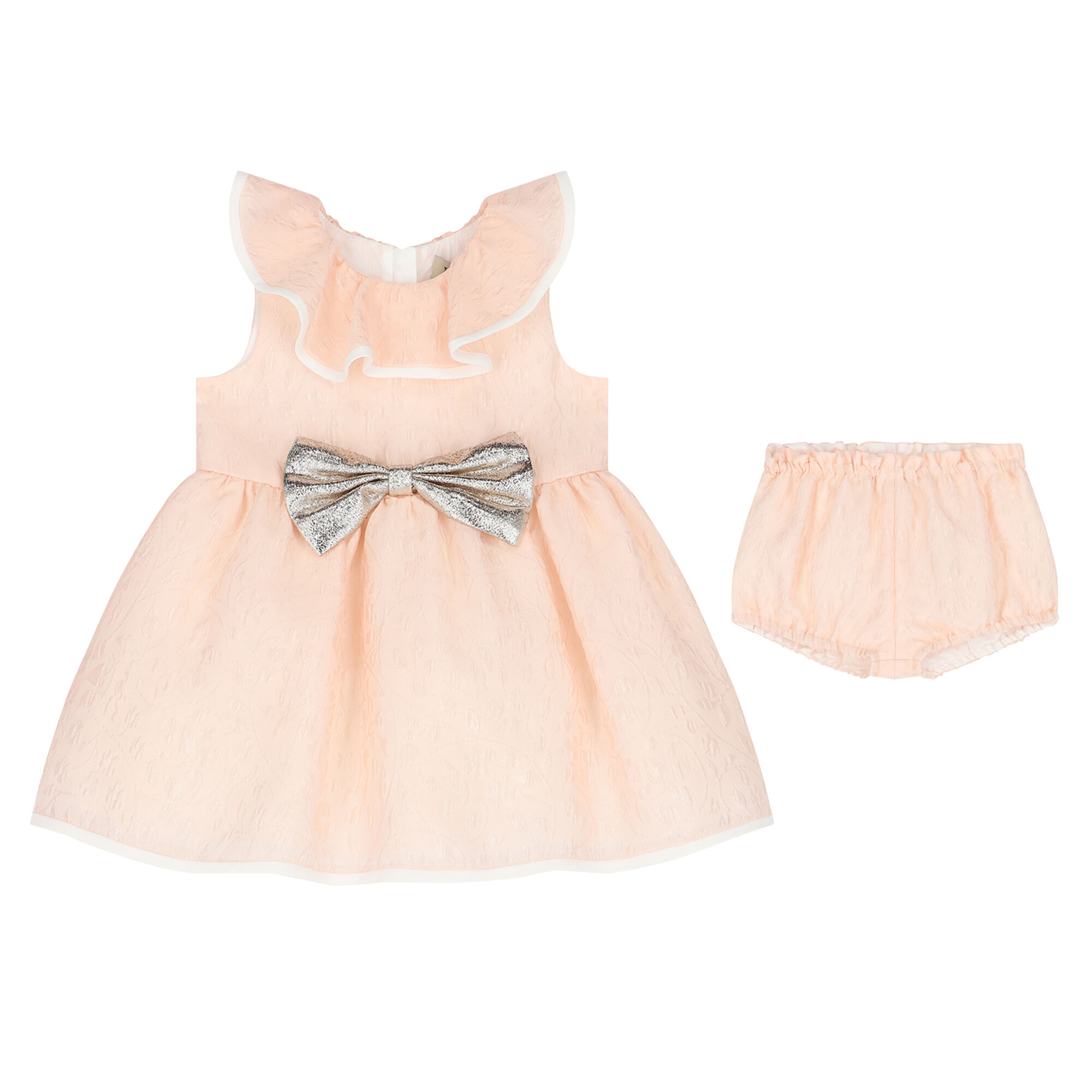 Hucklebones Baby Girls Pink Organza Dress Set Junior Couture UAE