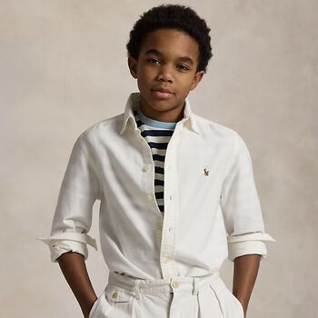 Boys White Linen Shirt