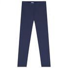 Girls White, Pink & Navy Blue Leggings Set, 2, hi-res