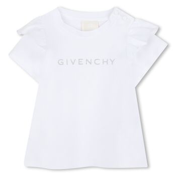 Younger Girls White Logo T-Shirt