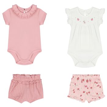 Baby Girls Pink Shorts Set ( 2-Pack )