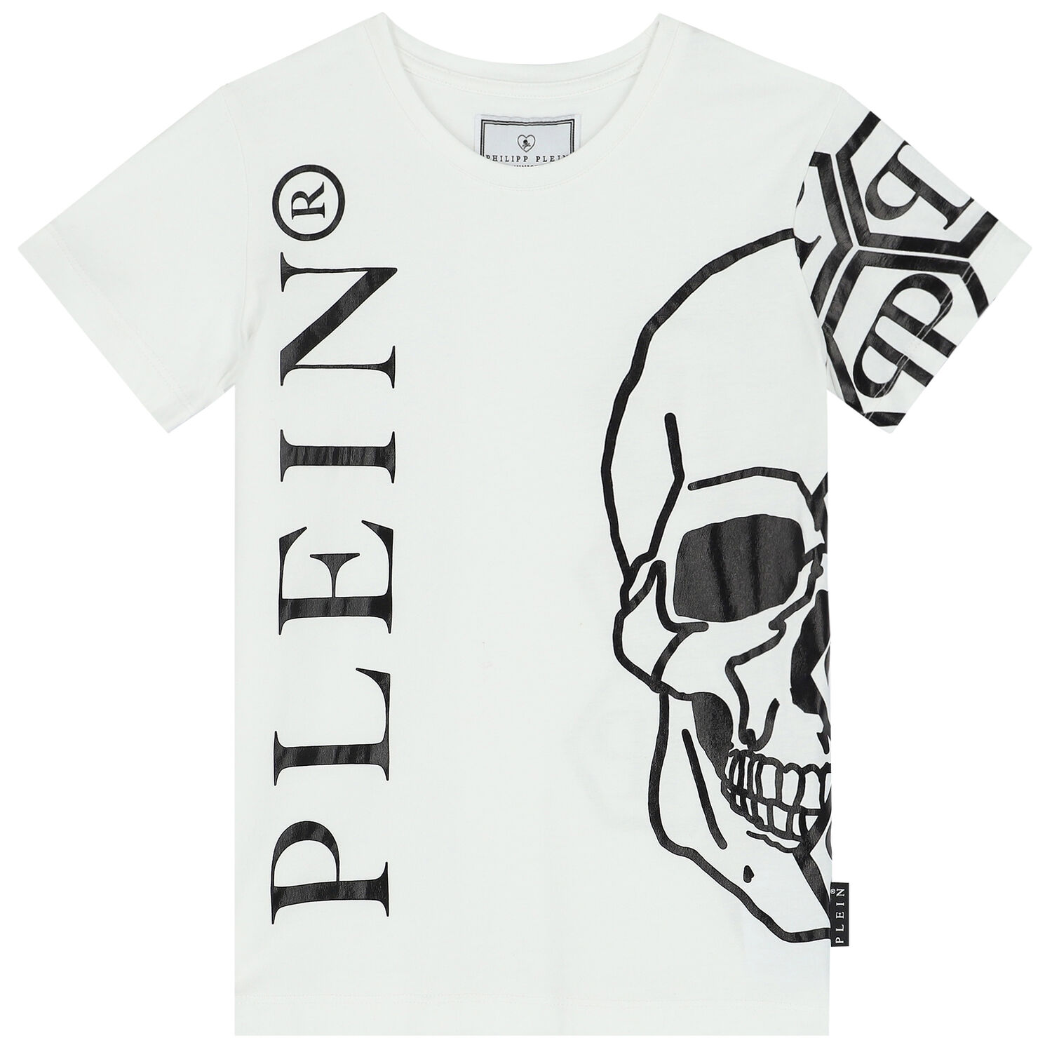 Boys White Logo T-Shirt, 1, hi-res