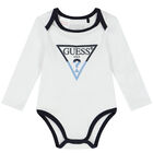 Baby Boys White & Blue 3 Piece Tracksuit, 1, hi-res