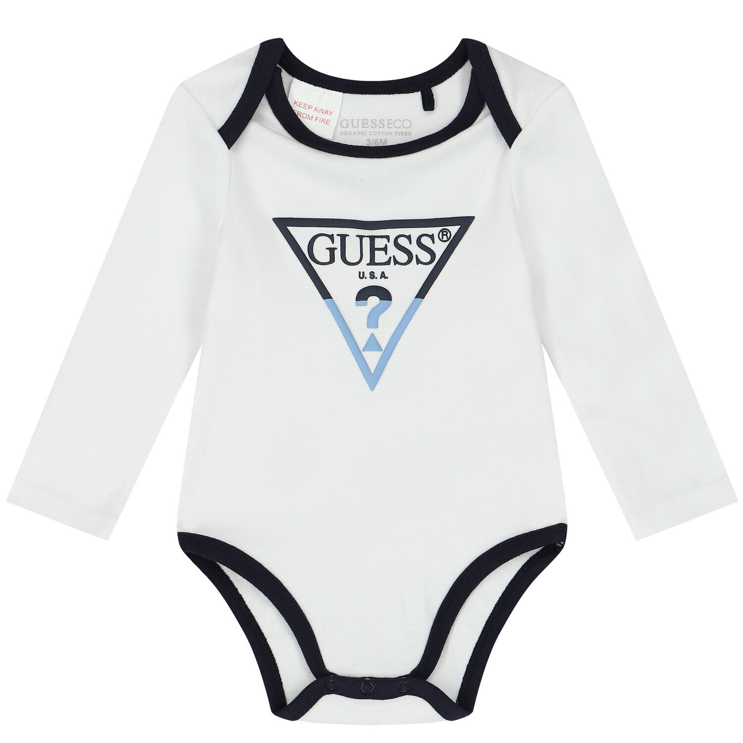 Baby Boys White & Blue 3 Piece Tracksuit, 1, hi-res