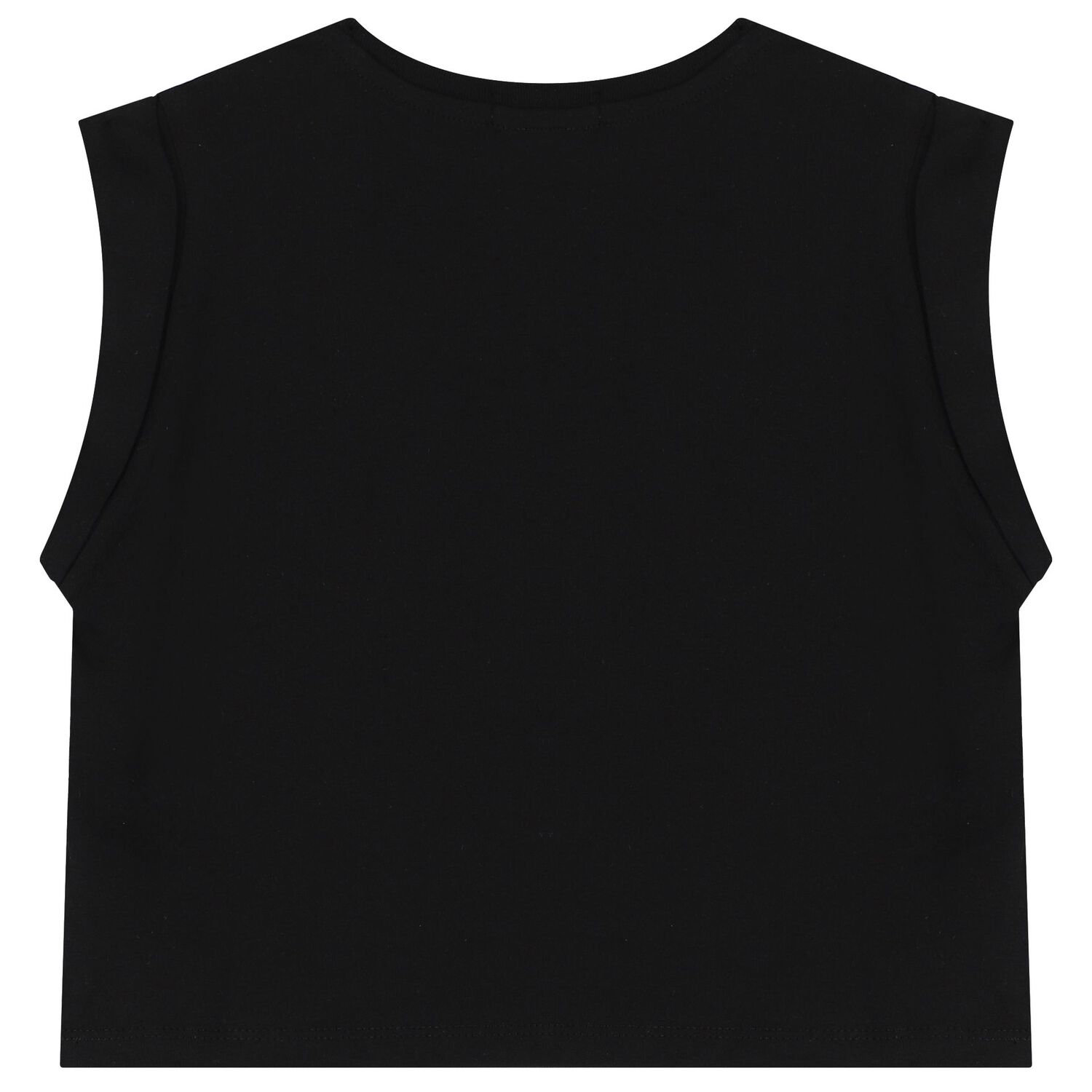 تيشيرت بنات بالشعار باللون الأسود, 1, hi-res image number null