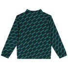 توب بالشعار بسحاب باللون الكحلي للأولاد, 1, hi-res