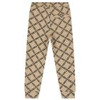 Girls Beige Logo Joggers, 1, hi-res