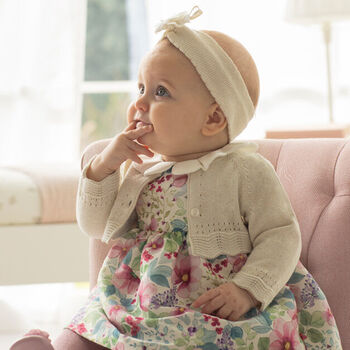 Baby Girls Beige Bolero Cardigan