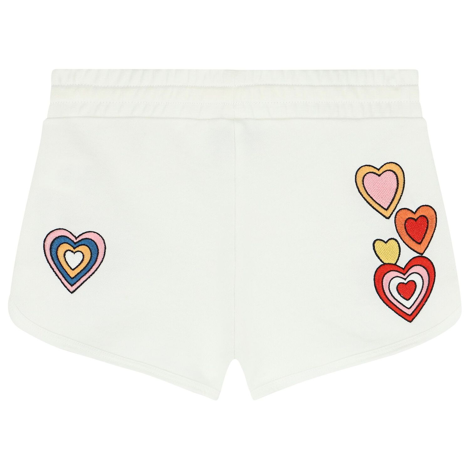 Girls Ivory Heart Shorts, 1, hi-res
