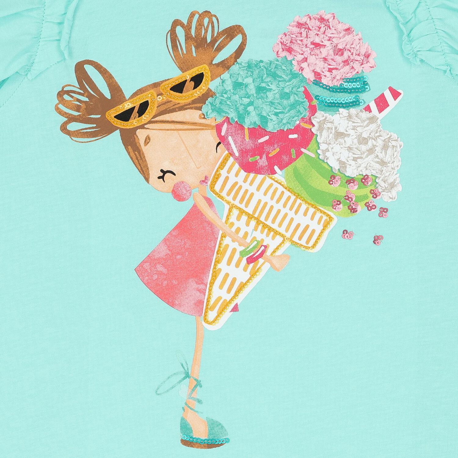 Girls Aqua Dress Set, 1, hi-res image number null