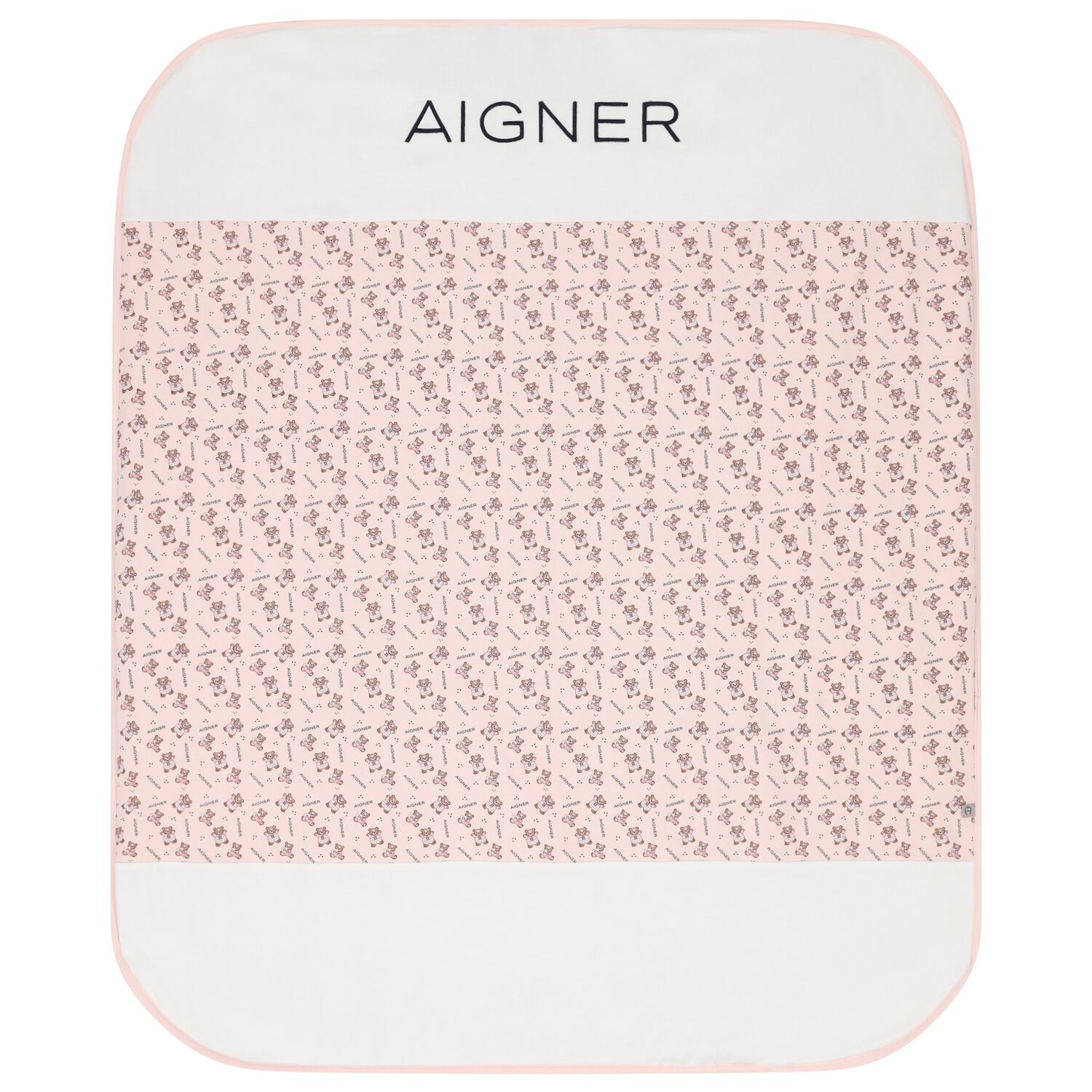 بطانية بنات بالشعار باللون الأبيض والوردي, 3, hi-res image number null