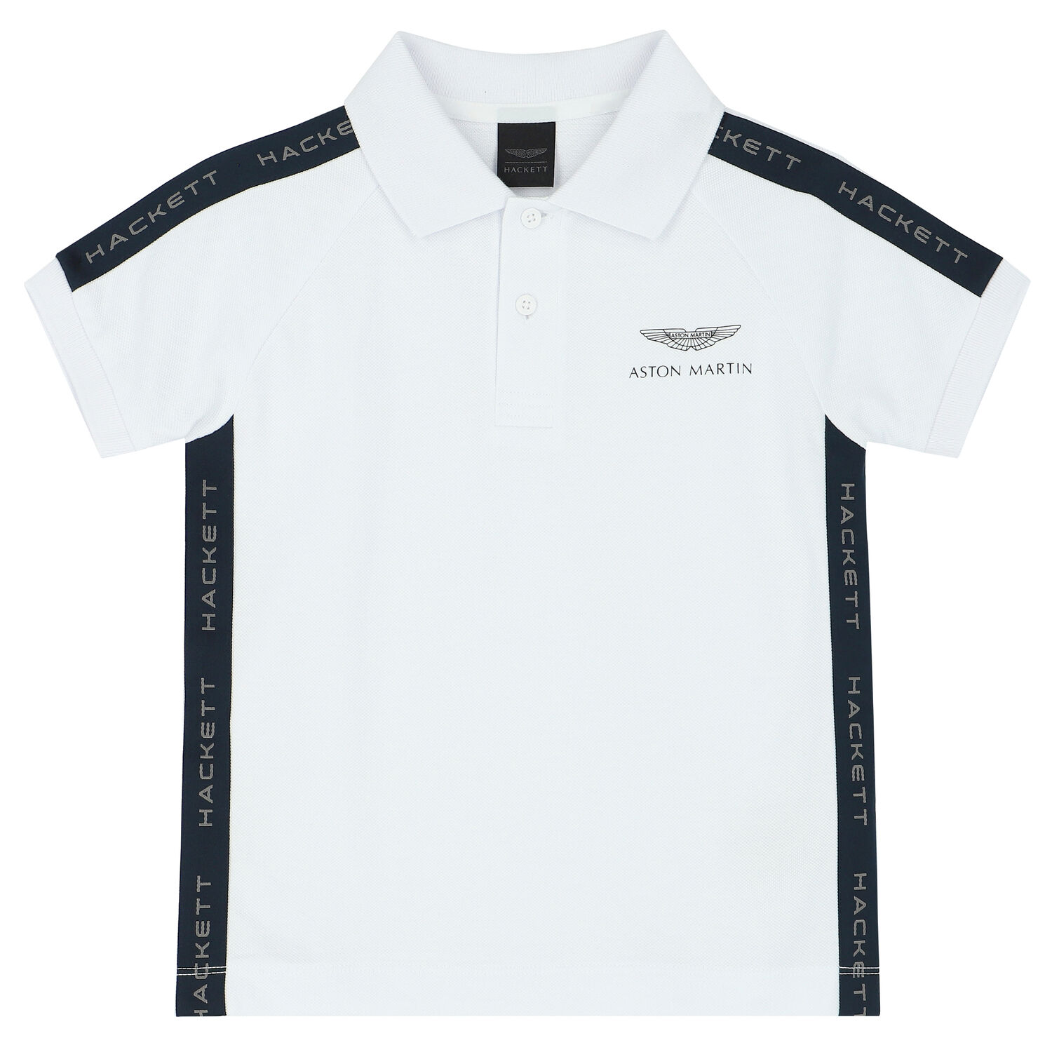 Boys White Logo Polo Shirt, 1, hi-res