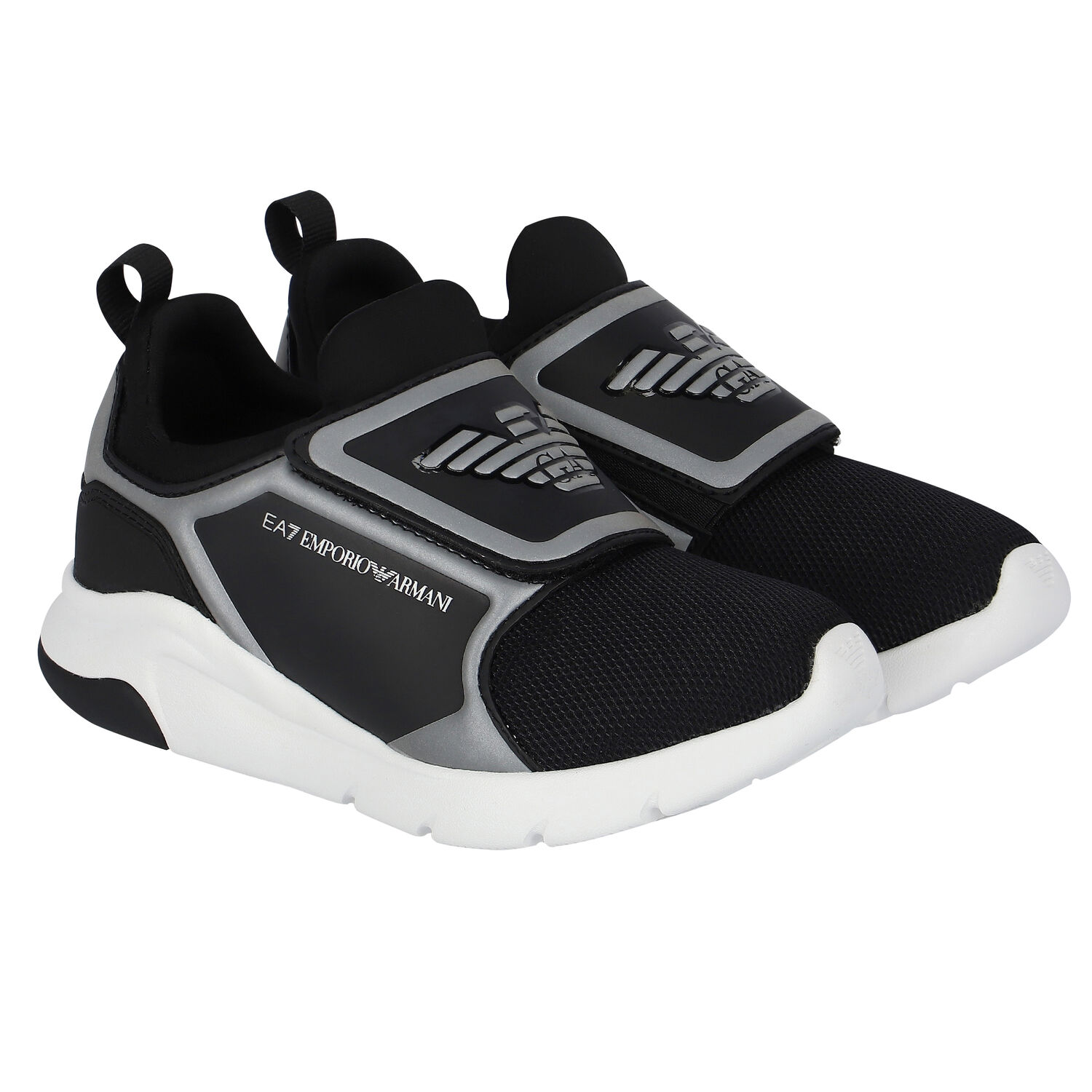 Black & White Logo Trainers, 1, hi-res