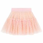 Younger Girls Pink Tulle Skirt, 1, hi-res