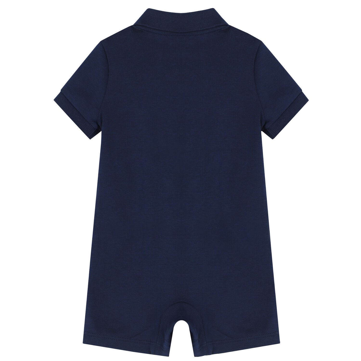 Baby Boys Navy Logo Polo Romper, 1, hi-res
