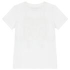 Boys White Logo T-Shirt, 1, hi-res